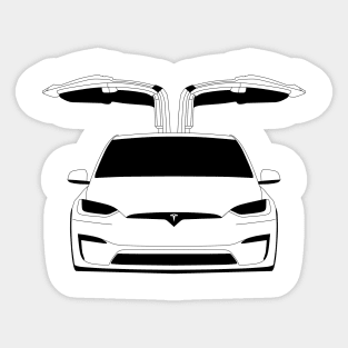 Tesla car decal top